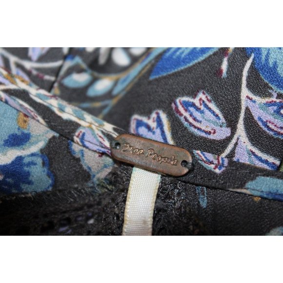 Free People Rain or Shine Swing Dress SMALL BOHO Festival  Gray Floral Paisley - Picture 11 of 15